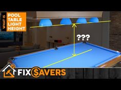 a pool table height is shown with the measurements for it and how to measure it