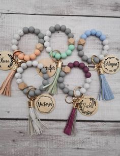 the personalized bracelets with tassels and charms