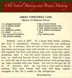 an old school baking and bread making christmas cake recipe with instructions for how to bake it