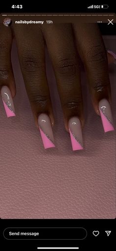 Gel Nail Designs With Initials, Nails 2023 Trends With Initials, Bday Nails Ideas Coffin Medium, Simple Birthday Nails Medium Length, Cute Nails For 14th Birthday, Medium Square Birthday Nails, Acrylic Nails For 13 Yo, Soft Pink Acrylic Nails With Design, Cute Birthday Nails Coffin Short