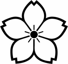 a flower that is black and white with the center petals facing outward, forming a star