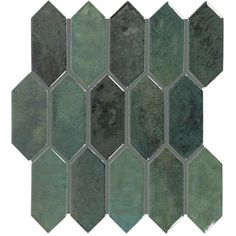 green and grey hexagonal tiles on a white background, with the same color as the