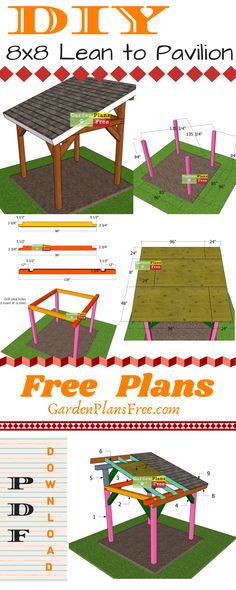 the plans for an outdoor picnic table