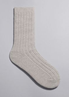 Classic rib-knitted socks made from a high-quality wool blend.• 80% RWS Wool certified by Control Union 893290 Knitted Socks, Wool Socks, Timeless Treasures, Fashion Story, Soft Wool, Feminine Style, Wool Blend, Personal Style, Ootd