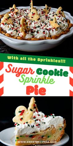 this is an image of sugar cookie sprinkle pie