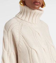 Jardin Des Orangers Cable-knit Wool And Cashmere Turtleneck Sweater - White | Editorialist Germany Outfits, Knitting Cables, Cable Knit Turtleneck Sweater, Quarter Zip Sweater, Cashmere Turtleneck, Tommy Hilfiger Women, Knit Fashion, Angelina Jolie, Sweater Sleeves