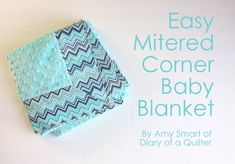 an easy mitted corner baby blanket made from fabric