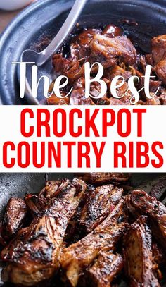 the best slow cooker country ribs recipe is here and it's easy to make