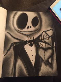 a drawing of jack skellingy from the nightmare