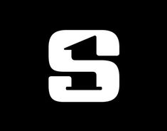 the letter s is made up of white letters on a black background with an arrow