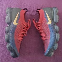 These Sneakers Are In Good Condition And Rarely Worn. Purple Vapormax Nike, Nike Air Vapor Max Flyknit Women, Nike Vapor Jet 6.0, Vapormax Flyknit 2021, Vapormax Flyknit, Nike Air Vapormax Flyknit, Team Red, Shoes Nike Air, Air Vapormax