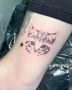 Cat Tattoo On Arm, Acubi Tattoo, Cat Arm Tattoo, Alex G Tattoo, Deftones Tattoo, Cat Tattoo Ideas, Mark Tattoo, Sick Tattoo, Drawing Styles