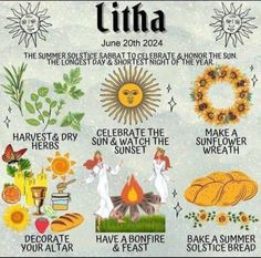 Litha Activities, Litha Crafts, Litha Ideas, Litha Decorations, Litha Traditions, Content Graphic Design, Litha Celebration, Litha Ritual, Ritual Spells