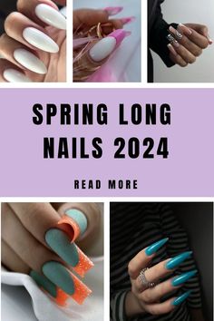 Spring Long Nails, Nail Inspo Trendy, Spring Nail Polish Colors, Nail Polish Colours, Plum Nails, Spring Nail Polish, Tapered Square Nails