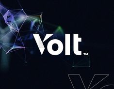 the logo for volt is shown in front of a dark background with geometric shapes