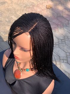 Micro Senegalese twist braided wig for black women *Premium kenakalon braiding hair  * 18inches * color 1 Micro twist braided wig *closure lace wig Micro twist braided wig is a closure wig and beginners friendly wig. The part on this twisted braided wig can be placed at the center or side of the head for that gorgeous look. *light weight Senegalese twist braids  * Glueless braids wig, but can be glued if desired    * processing time- 3days  *Ready to ship micro twisted braided wig for black wome Micro Senegalese Twist, Senegal Twist, Hair Inches, Twist Wig, Wig Closure, Senegalese Twist Braids, Micro Twists, Wig For Black Women, Cheap Wigs