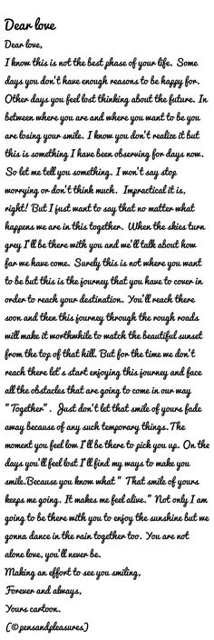 an old manuscript with black ink writing on white paper, and the words dear love written in