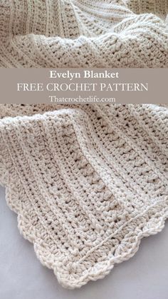 a crocheted blanket with text overlay that reads, every blanket is free crochet pattern