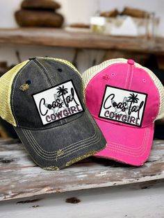 Summer Casual Trucker Hat For Country Events, Casual Summer Trucker Hat For Country Events, Summer Trucker Hat For Country Events, Distressed Adjustable Hats For Country Events, Adjustable Distressed Hats For Country Events, Country Style Cap Straw Hat, Vintage Adjustable Trucker Hat For Summer, Vintage Distressed Beach Hat, Spring Beach Trucker Hat With Brim