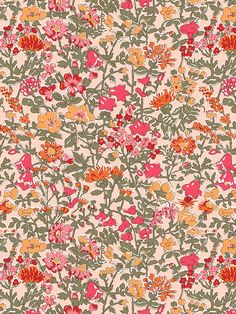 Name: Babingdon The earliest version of this charming pattern was discovered in one of Liberty's fabric sample books dating from 1937. The design was chosen for its resemblance to specific plant and flower species which are either vulnerable or critically endangered in the UK. Look closely to discover wonderful yet rare blooms: Yellow whitlow-grass, Rampion bellflower and St Barnaby's thistle. This print is part of the Floral Library narrative of the AW24 collection, which studies the subject th Autumn Floral Pattern, Floral Fabric Prints, Motif Aesthetic, Flower Species, Comer See, Floral Fabrics, Liberty Fabrics, Patterns Fabric, Liberty Of London Fabric