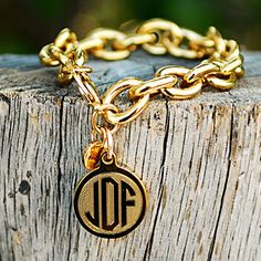 A Stainless Steel chain with links is a perfect addition to any arm party or simply worn alone. This chain link includes a lobster claw closure with a charm to be custom monogrammed. Available in silv Circle Font, 3 Letter, Circle Monogram, Arm Party, Metal Chain Link, Polished Stainless Steel