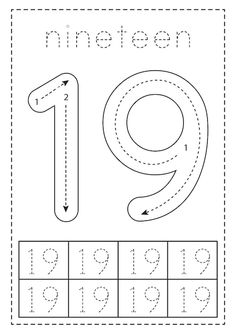 the number nine worksheet for children to learn how to write and draw numbers