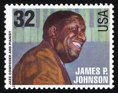 a stamp with the image of james p johnson