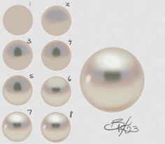 an image of pearls and numbers on a white background