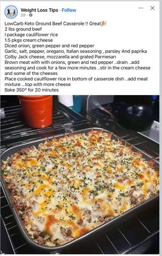 Ground Beef Casserole, Colby Jack Cheese, Beef Casserole, Tasty Bites, Diced Onions, Italian Seasoning, Stuffed Green Peppers, Family Dinner, Casserole Dishes