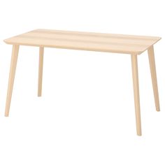 a wooden table with two legs and a white top on an isolated background for display or montage