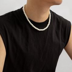 Compatibility : All Compatible Model Number : mens pearl necklace Pearl Type : Simulated-pearl Shape\pattern : Round Style : TRENDY Material : PEARL Pendants Type : Circle Metals Type : Iron alloy Gender : Men Item Type : PENDANTS Fine or Fashion : fashion WHAT ABOUT REFUND?   Fast refund,100% Money Back Guarantee. If your product is defective or doesnt work properly, let us know and well send you a replacement one. We believe in our products so much that we offer a 30-day No-Hassle refund polic Mens Pearl Necklace, Pearl Necklace Men, Mens Choker Necklace, Pearl Necklace Choker, Neck Accessories, Round Necklace, Pearl Choker Necklace, Neck Chain, Necklace For Men