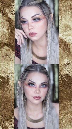 Best Elf Makeup, Elf Makeup Products, Fairy Fantasy Makeup, Christmas Elf Makeup, Bob Fashion, Elf Makeup Tutorial, Makeup Tutorial Videos, Diy Fantasia, Elf Makeup Brushes