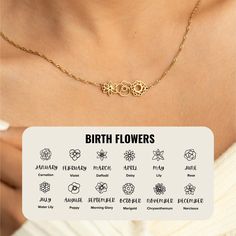 18K Gold Custom Birth Flower Necklace - a unique piece designed to reflect your individuality. This stunning accessory allows you to personalize your Birth Flower, intricately crafted in 18K gold and accented with the Birth Flower. Perfect for those who value unique and meaningful jewelry, this timeless necklace is a beautiful addition to any collection and a perfect way to express your personality. Custom Gold Flower Necklace - Personalized Jewelry for a Meaningful Gift ------------------------ Timeless Necklace, Birth Flower Necklace, Necklace Mom, Custom Bouquet, Mothers Necklace, Meaningful Jewelry, Grandma Gift, Birth Flower, Birthday Gift For Her