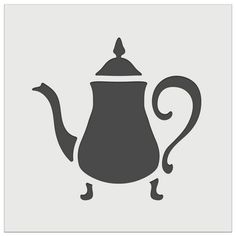 a black and white teapot icon