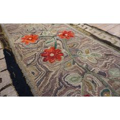 Early 20th Century American Hooked Rug | Chairish Wool Rug Hooking, Punch Rug, Rug Hooking Patterns Primitive, Hooked Rugs Primitive, Rug Hooking Designs, Rug Hooking Patterns, Hooked Rug, Hooked Rugs, Rug Hooking