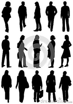 silhouettes of people in different poses