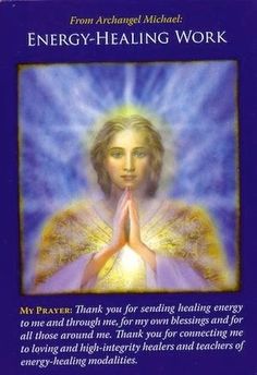 an angel with the words energy - healing work