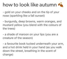 an autumn poem with the words how to look like autumn