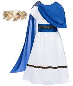 PRICES MAY VARY. 【Packing list】Toga*1， Shawl *1，Headdress*1，Belt*1 【Size】:Suitable for most children aged 2-12.Universal for boys and girls.Detailed size, refer to the picture. 【Feature】:Travel back in time to ancient Greece and Rome, and make your kids love history. 【Material】:polyester, and the fabrics and stitches are well made. Clothing materials are safe and environmentally friendly, avoid skin irritation, non-toxic odor, and do not fade. 【Application】:Suit for History theme parties,Greece Toga Party Costume, Zeus Costume, Greece Costume, Greek Toga, Greek God Costume, Toga Costume, Toga Party, Roman Costume, Greek Costume