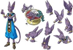 an animation character is shown in various poses and expressions for the game dragon quest, which includes