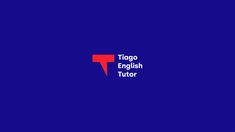 a blue background with the words'taco english tudor'in red on it