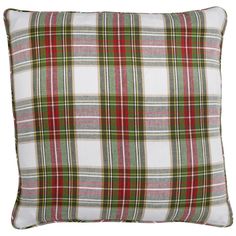 Boost a bedroom or living space with fun seasonal decor to splendidly celebrate the winter holidays. Cozy up alongside our decorative throw pillowcase cover of a traditional country plaid pattern in red, green and cream hues. A classic accent accessory to add in any festive home setting. Includes pillow cover only; pair with a separate cushion insert for an overall comfy experience. Novelty Pillows, Plaid Pillow Covers, Plaid Pillow, Park Designs, Christmas Candle Holders, Feather Pillows, Table Runner And Placemats, Stocking Tree, Christmas Greenery