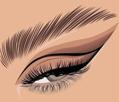 Beautiful Eye Drawing, Eye Lash Design, Art Maker, Eyelash Logo, Brow Lamination, Illustration Art Girl, Winged Liner, Beautiful Eye, Girly Art Illustrations