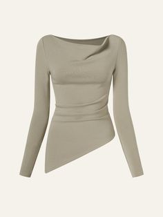 Ogl Eco-Mousse® Cowl Neck Side Ruched Asymmetrical Top – OGLmove Cheap Women's Top With Ruched Sides, Luxury Spring Tops With Unlined Sleeves, Tops For Women Stylish Nordstrom, Luxury Unlined Sleeve Tops For Spring, Luxury Fitted Top With 3/4 Sleeves, Luxury Fitted Tops With Cutout Details, Luxury Fitted Tops With Thumbholes, Cheap Trendy Asymmetrical Bottoms, Luxury Washed Tops For Fall