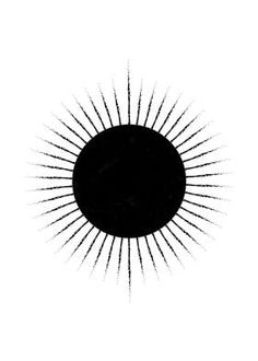 a black and white photo of a sunburst in the middle of it's image