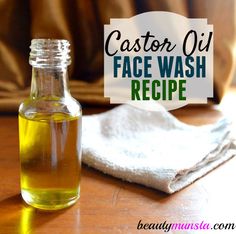 Castor Oil Face Wash Recipe - beautymunsta - free natural beauty hacks and more! Castor Oil Face, Face Wash Recipe, Oil Face Wash, Skin Care Product, Natural Beauty Tips, Wrinkle Cream