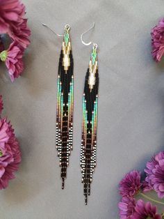 Beaded Native Earrings, Native Beaded Earrings, Southern Jewelry, Native Earrings