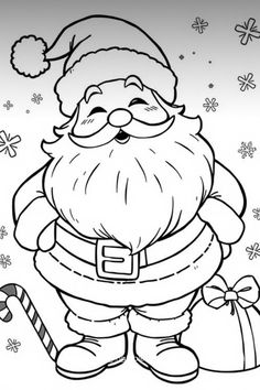 Have fun with these 12 free Santa Claus coloring pages that inspire creativity and festive cheer, perfect for all ages to enjoy together! Santa Coloring Pages For Kids, Christmas Coloring Pages Free Printable, Santa Claus Coloring Pages, Free Printable Christmas Coloring Pages, Santa Claus Coloring, Santa Coloring, Tractor Coloring Pages, Bratz Coloring, Pikachu Coloring Page