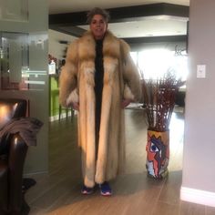 Beautiful Golden Isle Fox Coat With Cross Cut Collar. Length 52 Inches. Appraised For Insurance Purposes = $6,000, By Becker & Becker Fur Appraisers. Fox Coat, Insurance, Fox, Jackets & Coats, Jackets For Women, Collar, Cream