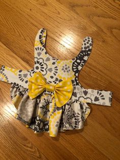 Yellow White and Gray Dog Harness Dress | Etsy Dog Clothes Patterns Sewing, Dog Fashion Clothes, Dog Dress Pattern, Girl Dog Clothes, Gray Dog, Dog Harness Dress, Grass Skirt, Dog Clothes Diy, Puppy Dress